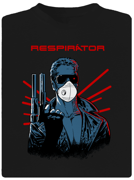Respirátor pánské sportovní tričko Black