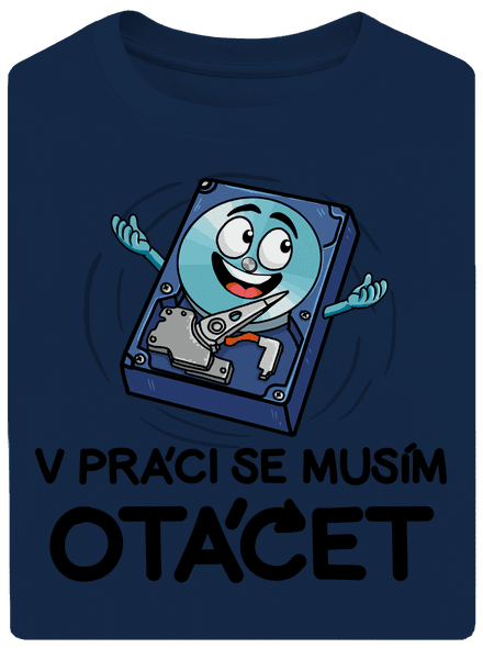 Musím se otáčet unisex tričko oversized Midnight Blue