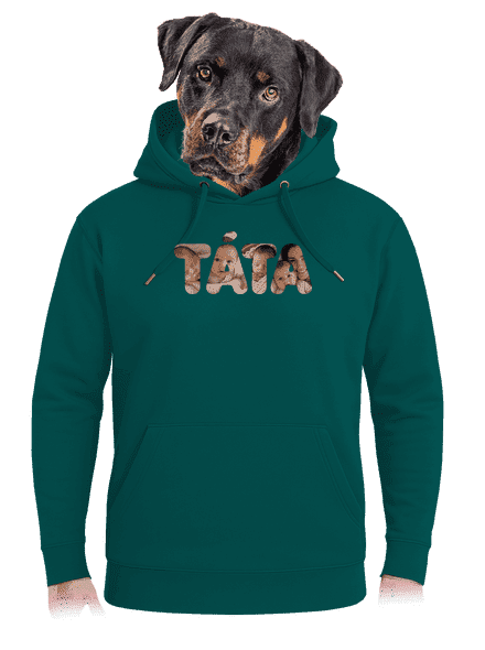 Nápis táta z vlastních fotek unisex mikina premium Emerald Green