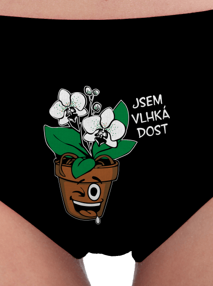 Orchidej a rozprašovač dámské kalhotky Black