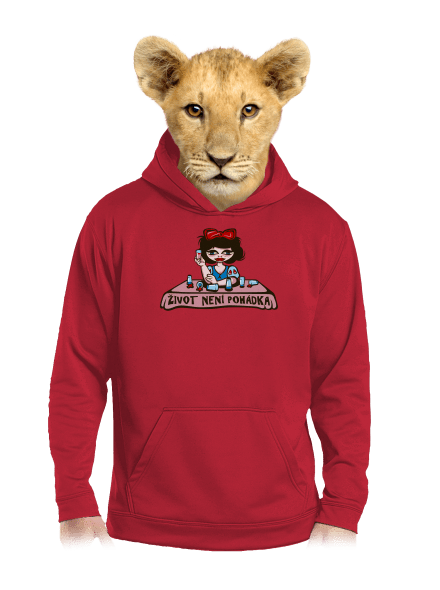 Sněhurka dětská mikina klokanka Fire Red