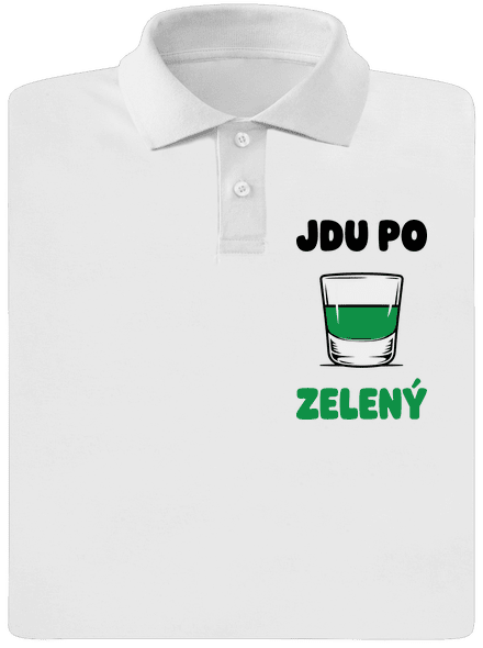 Jdu po zelený pánská polokošile White