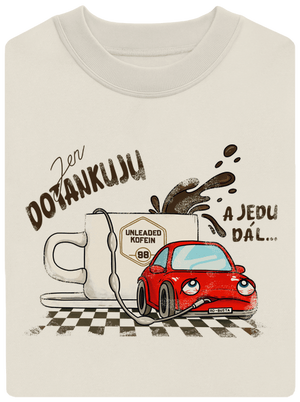 Dotankuju a jedu unisex mikina bez kapuce Off White