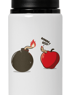 Bombovej účes lahev na vodu White