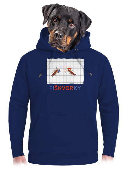 Škvoří piškvorky unisex mikina premium Navy