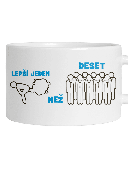 Jeden prd hrnek makronka White