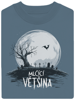 Mlčící většina unisex mikina bez kapuce Nordic Blue