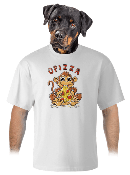 Opizza unisex tričko oversized White
