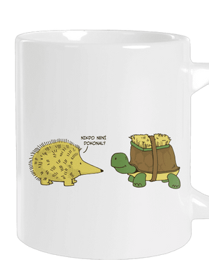 Želva s ježkem velký hrnek White