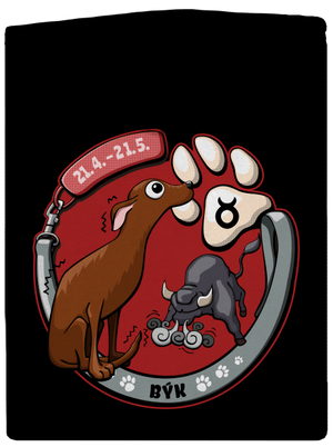 Psí horoskop: Býk dámská mikina na zip Black