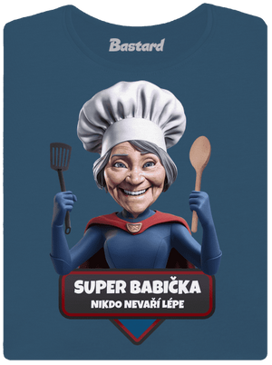 Super babička dámské tričko premium Petrol Blue