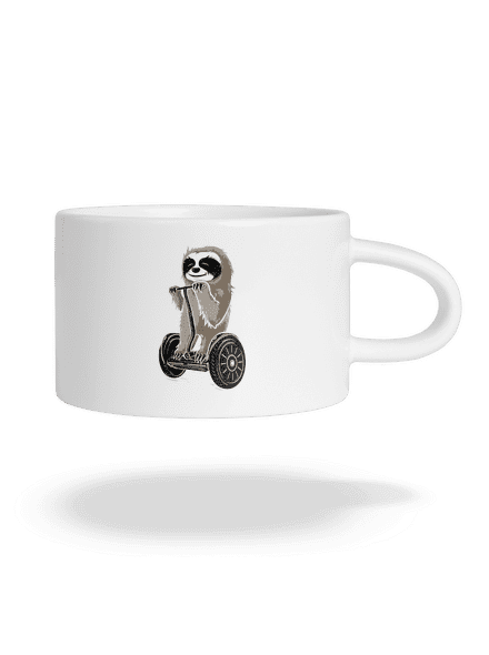 Lenochod hrnek makronka White