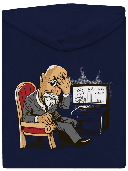 Masaryk pánská mikina na zip Navy
