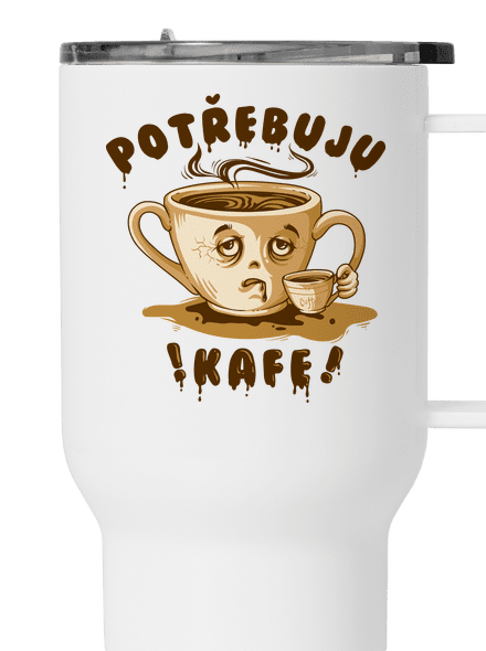 Potřebuju kafe termohrnek White