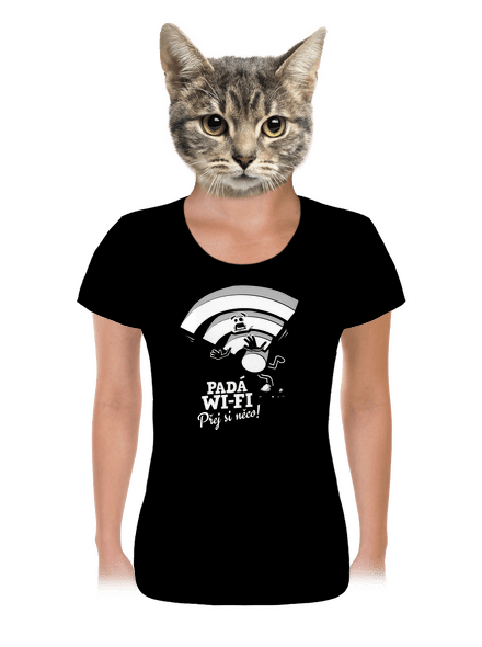 Padá wi-fi dámské tričko Black