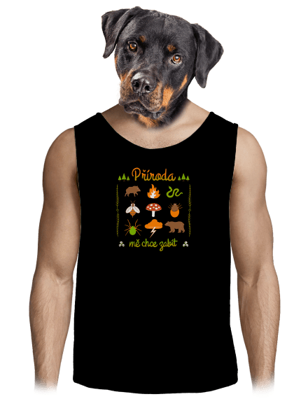 Příroda mě chce zabít pánské tílko Black