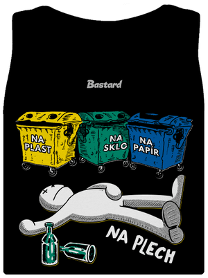 Tříděný odpad dámské tílko klasické Black