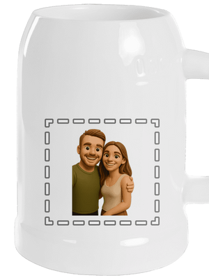 3D plastelína z vlastní fotky půllitr White