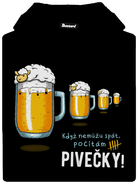 Pivečka pánská mikina klokanka Black