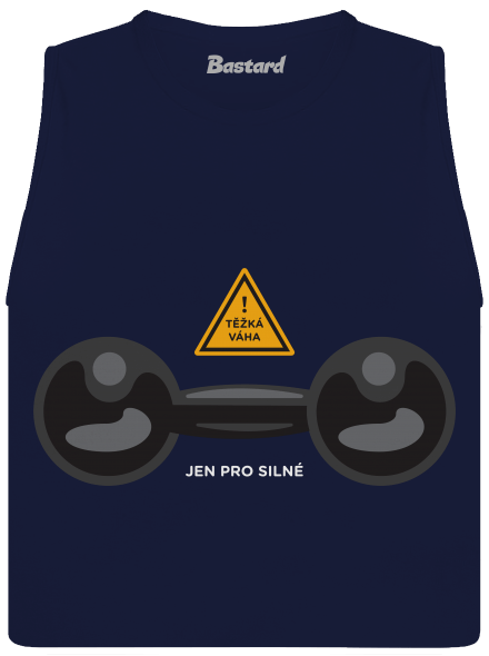 Těžká váha dámské tílko volné Navy