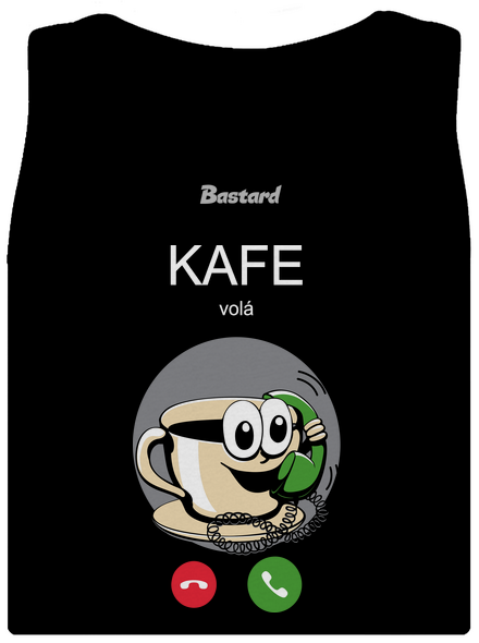 Kafe volá dámské tílko klasické Black
