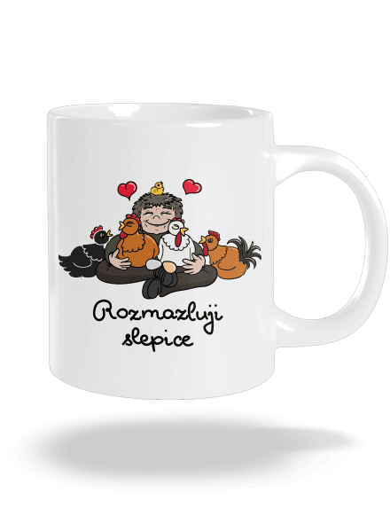 Rozmazluji slepice velký hrnek White