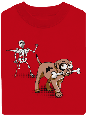 Kostlivec unisex mikina bez kapuce Red