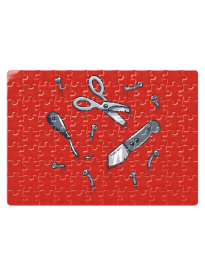 Halloween nářadí puzzle White