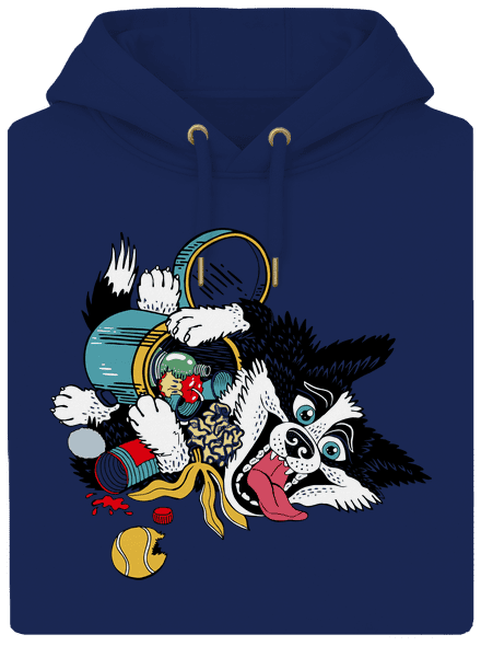 Border kolie unisex mikina premium Navy