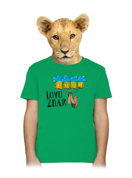Lovu zdar dětské tričko Kelly Green