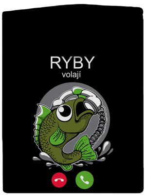 Ryby volají pánská mikina na zip Black