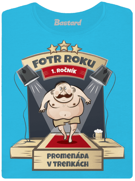 Fotr roku dámské tričko s lemem Blue Atol