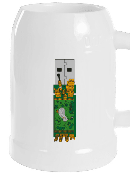 USB city půllitr White