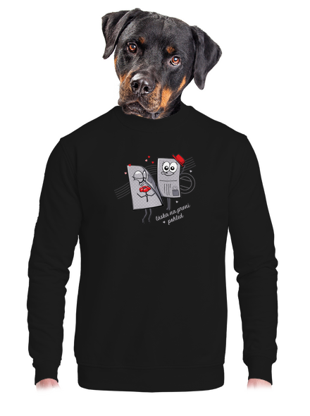 Láska na první pohled unisex mikina bez kapuce Black