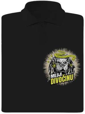 Miluji divočinu pánská polokošile Black
