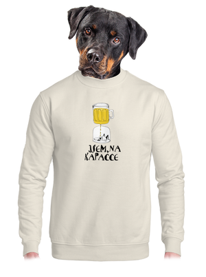 unisex mikina bez kapuce