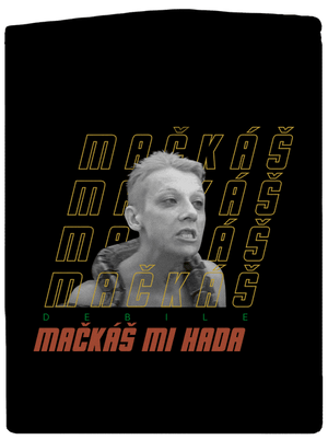 B18: Mačkáš mi hada pánská mikina na zip Black