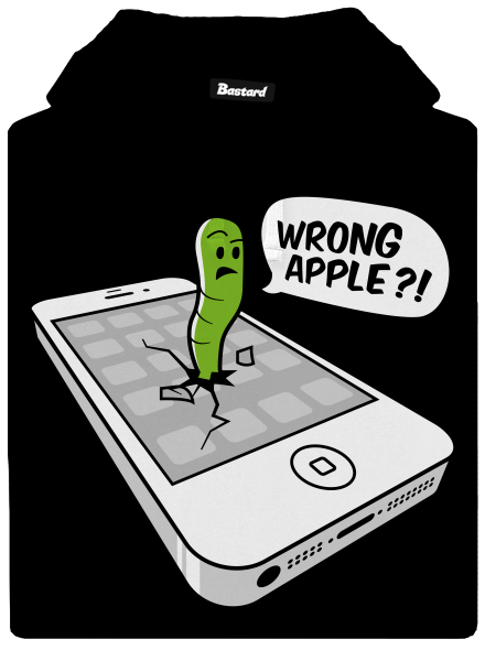 Wrong Apple pánská mikina klokanka Black