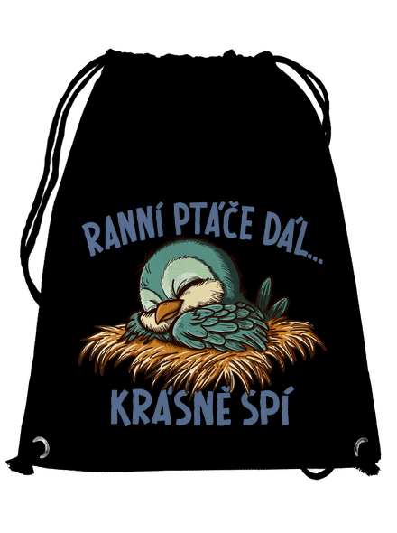 Ranní ptáče spí vak Black