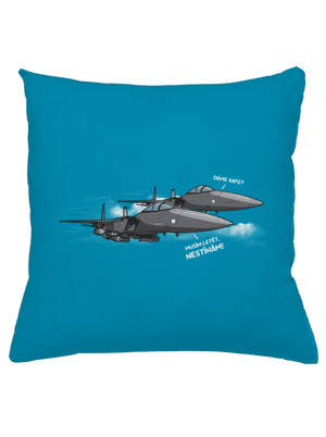 Stíhačka nestíhá polštář Blue Turquoise