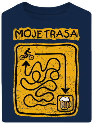 Moje trasa unisex tričko oversized Midnight Blue