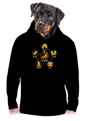 Pivní obvody pánská mikina klokanka Black