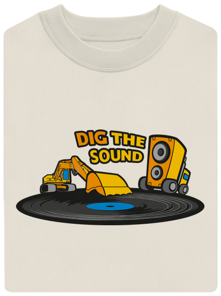 Dig the sound unisex mikina bez kapuce Off White
