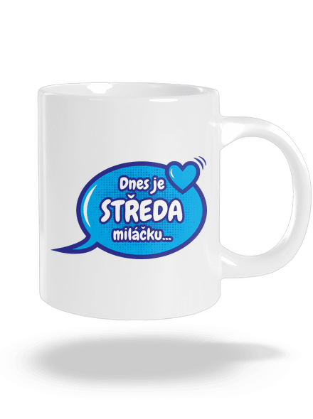 Dnes je středa velký hrnek White
