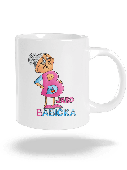 B jako babička velký hrnek White