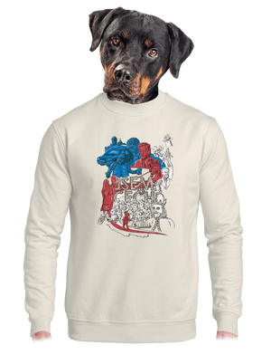 unisex mikina bez kapuce