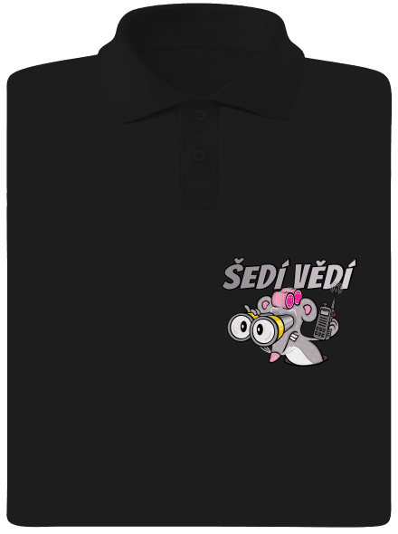 Šedí vědí - myš pánská polokošile Black
