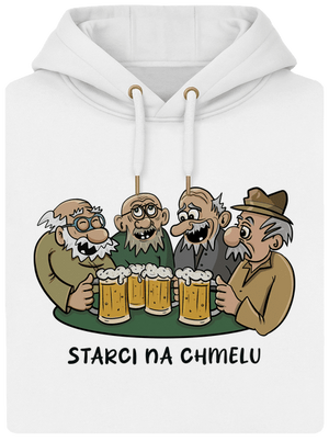Starci na chmelu unisex mikina premium Snowwhite