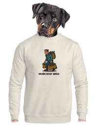 unisex mikina bez kapuce