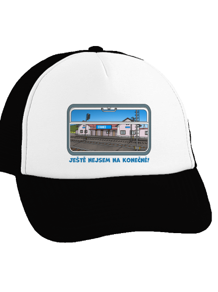 Nejsem na konečné kšiltovka truckerka Black cap